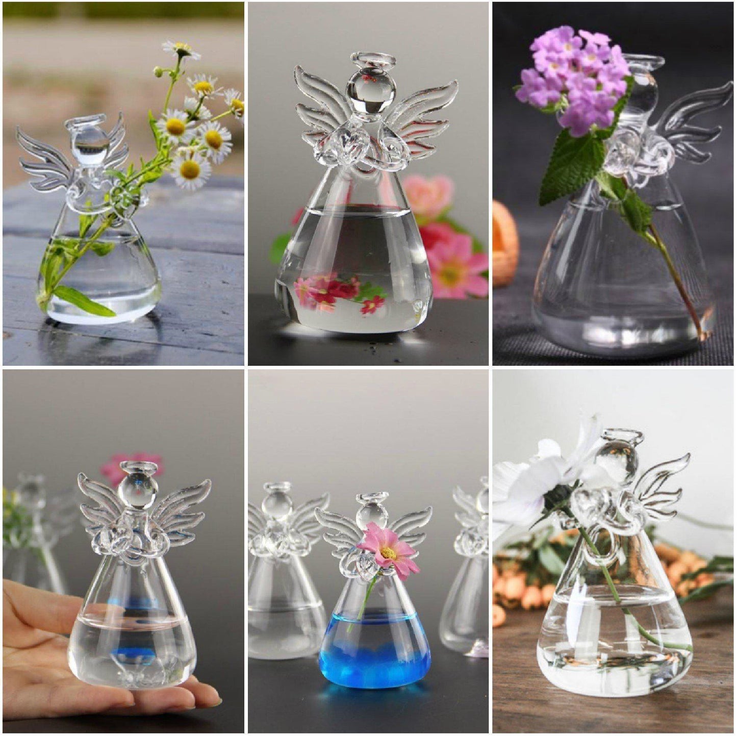 🕊️ Guardian Angel Flower Vase – Handmade Glass Keepsake | “I’m Always With You” Gift for Mother, Wife, or Friend 💐