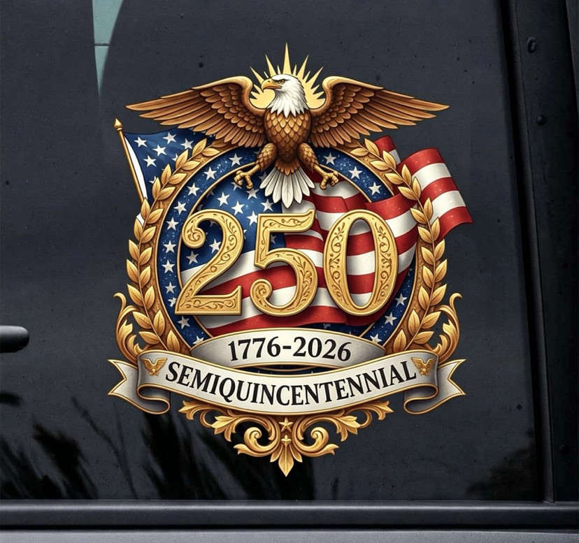 250th Patriotic Stickers — Free For You—2 Styles Sent Randomly