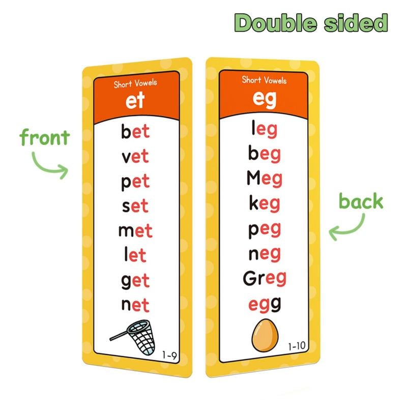 🎁🔥Phonics Word Cards 117 Sound Groups 900+ Rhyming Words Preschool English Discovery Joy