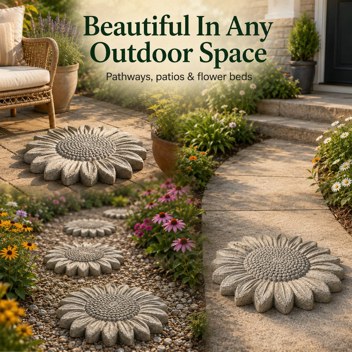 🎁 LAST DAY 49% OFF - 🌻 Reusable Sunflower Stepping Stone Mold