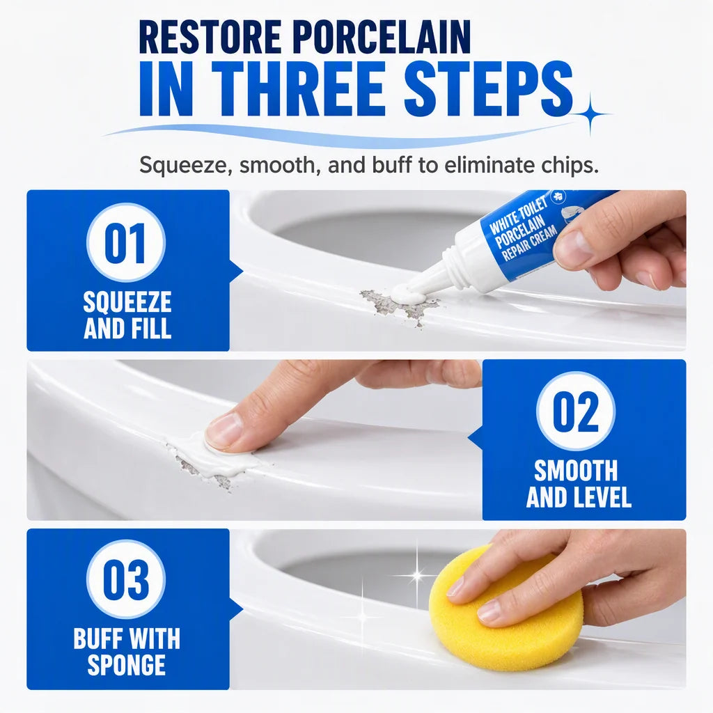 🔥🔥White Toilet Porcelain Repair Cream