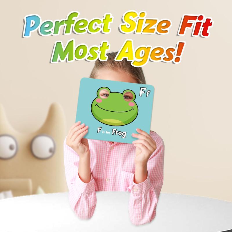 ✨🔥26 Pcs Alphabet ABC Flash Cards with Animal Masks