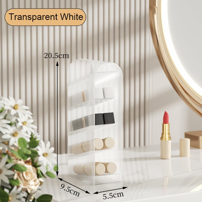 360° Rotating Toothbrush Holder with Lid, Dustproof Toothbrush & Toothpaste Storage Rack, Bathroom Organiser for Vanity Counter, Family Bathroom Accessory