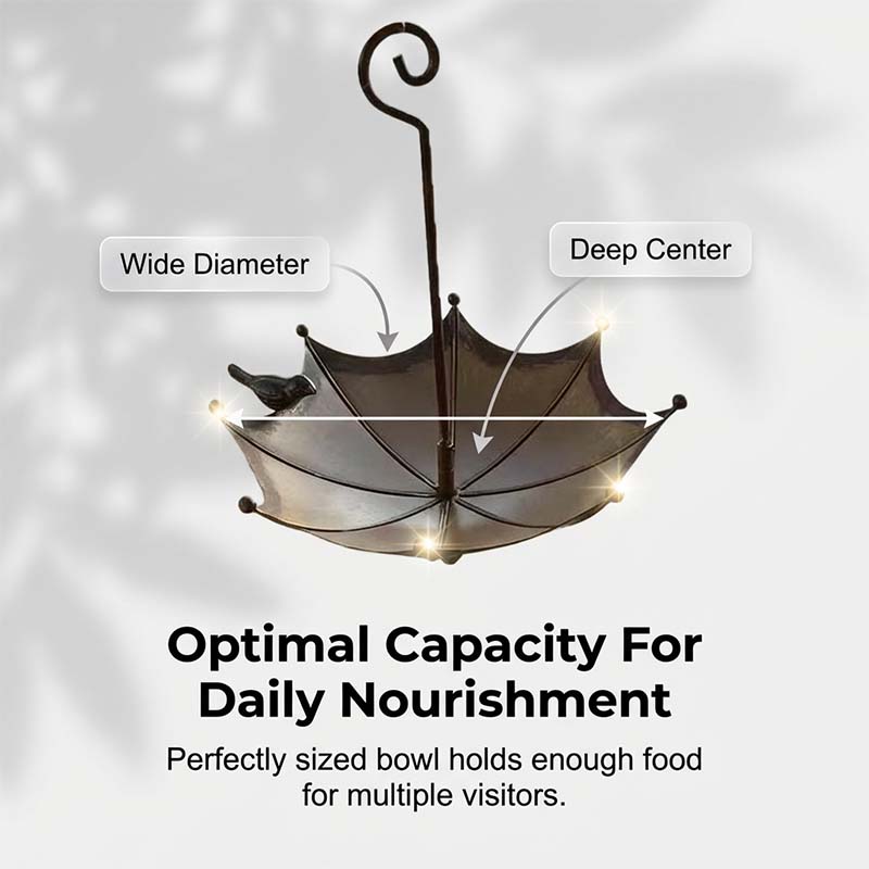 🐦 Attract More Birds! ☂️ 2-in-1 Hanging Umbrella Feeder & Bath, Easy Clean, All-Weather 🌞