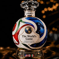 Football-shaped wine bottle