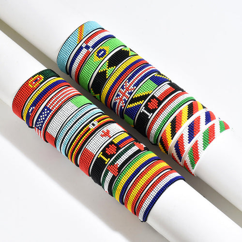 Country Flag Beaded Bracelet – Rep Your Nation, Bead by Bead