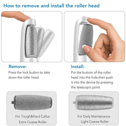 💕👣 Mother’s Day Rechargeable Electric Callus Remover | 3 Speeds F&R Rotation Foot Care