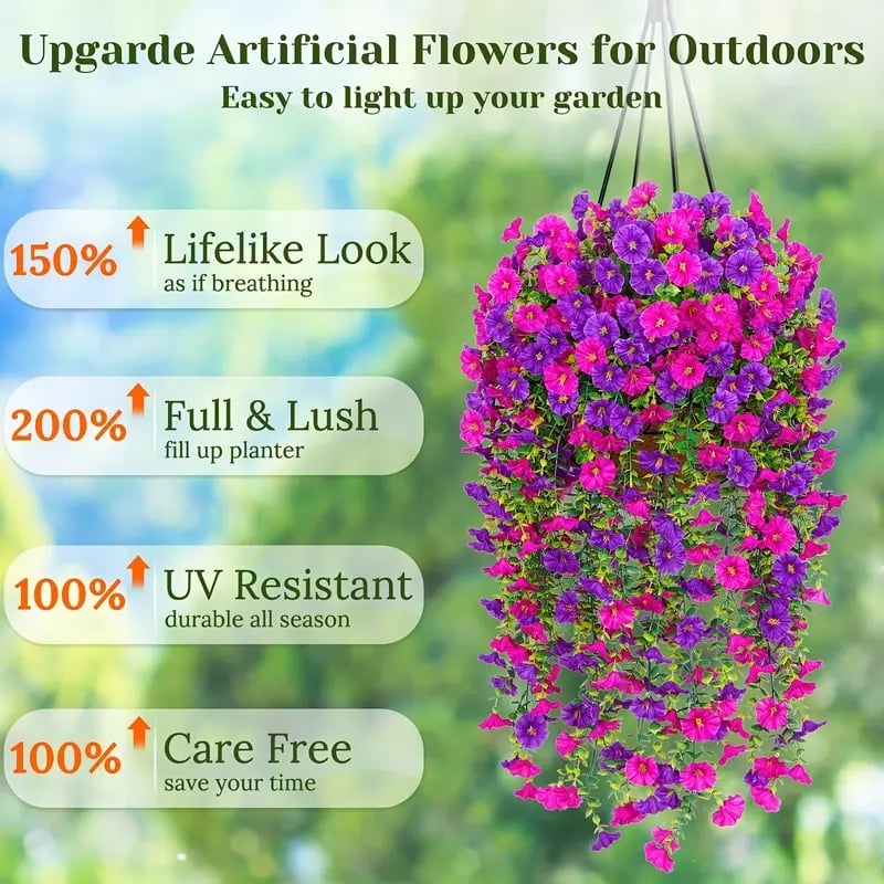 💐Artificial Flower 🌸Faux Flower🏡Decorative Flower for Home Garden, Porch, Window Box, Yard and Seasonal Celebrations