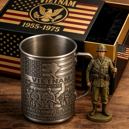 🔥LAST DAY 49% OFF 🎖️Vietnam Veteran Honor Coffee Mug – 1955-1975 Service Tribute