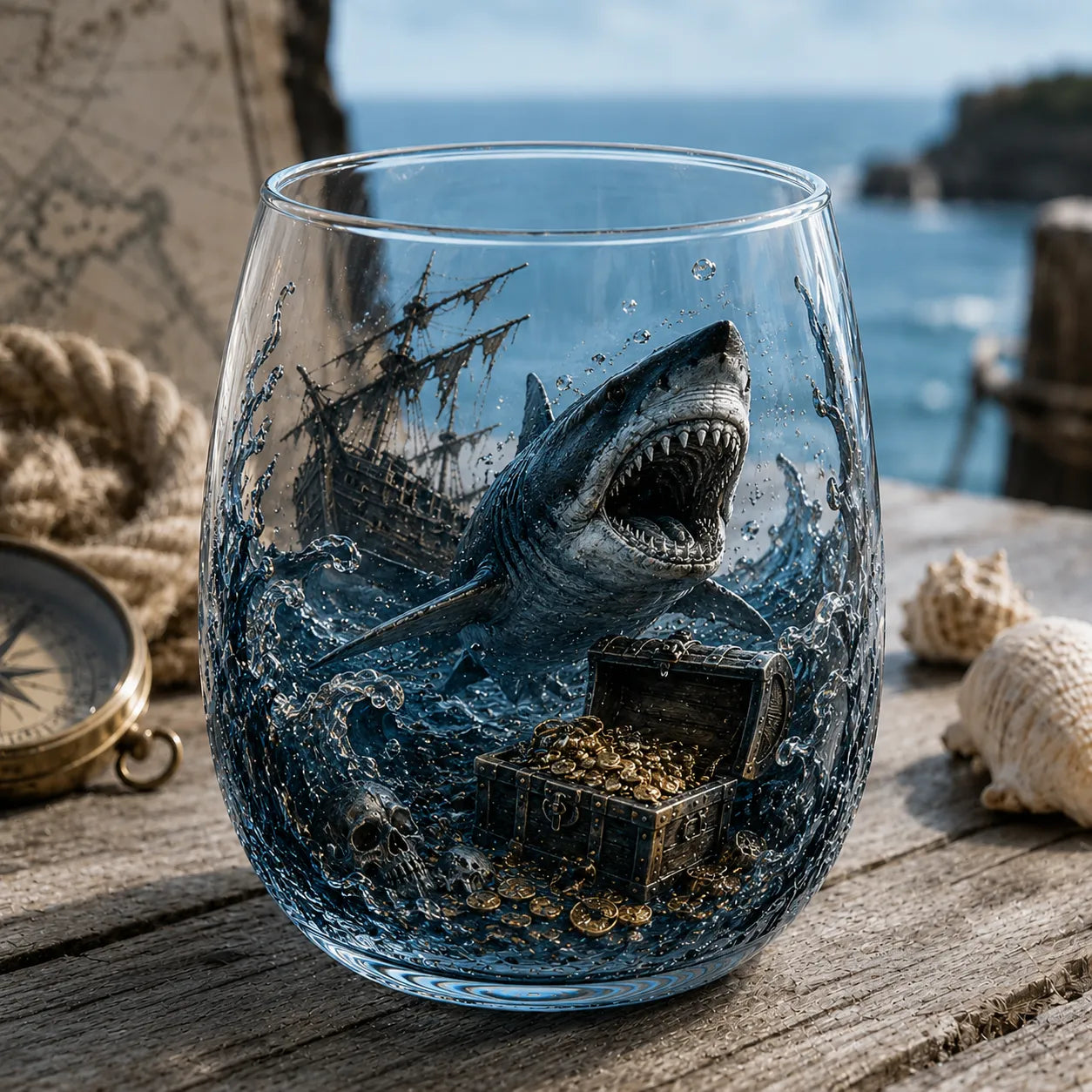 Release The Kraken Pirate Glass Collection — 3-Piece Legendary Ocean Treasure Set - KRAKEN RISE GLass