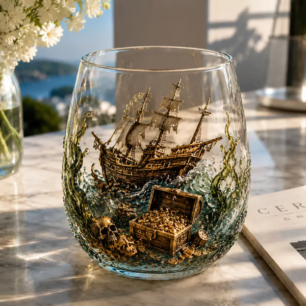 Release The Kraken Pirate Glass Collection — 3-Piece Legendary Ocean Treasure Set - KRAKEN RISE GLass