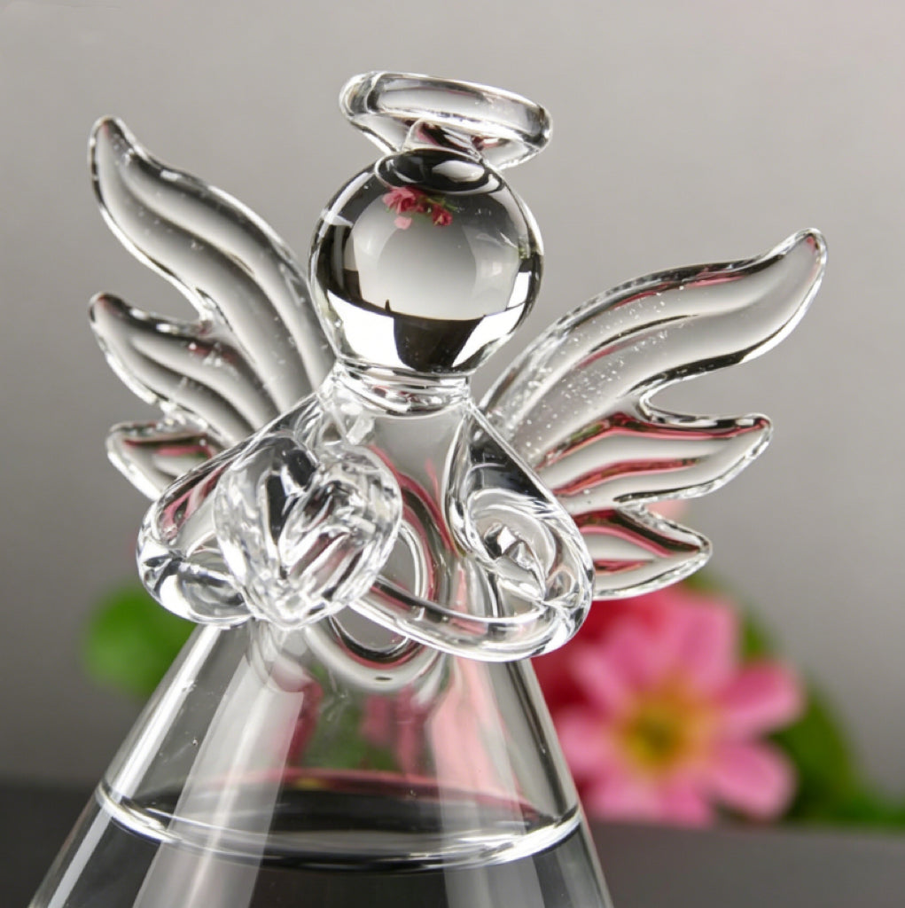 🕊️ Guardian Angel Flower Vase – Handmade Glass Keepsake | “I’m Always With You” Gift for Mother, Wife, or Friend 💐