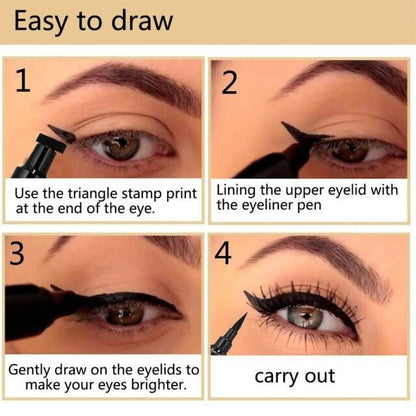 🔥Hot Selling!Double-headed wing seal eyeliner