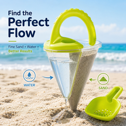 Kids Sand & Water Funnel Toy – Drip Castle Maker with Sifter Scoop