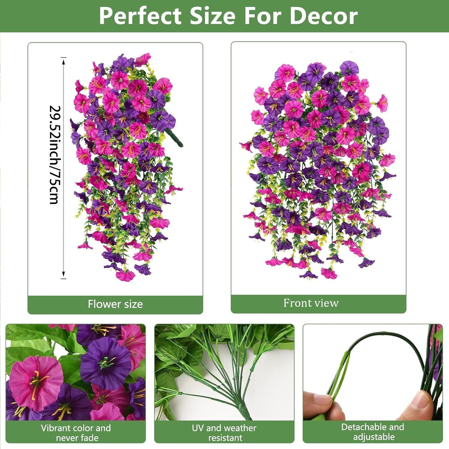 🔥Last Day 75% OFF--🌺UV Resistant Hanging Artificial Morning Glory Vine 💖