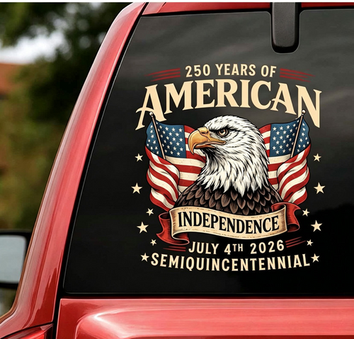 250th Patriotic Stickers — Free For You—2 Styles Sent Randomly