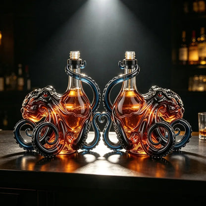 🔥HOT SALE 50% OFF - The Black Spiced Rum 3D Sculpted Octopus Collector's Edition Bottle🐙🥃