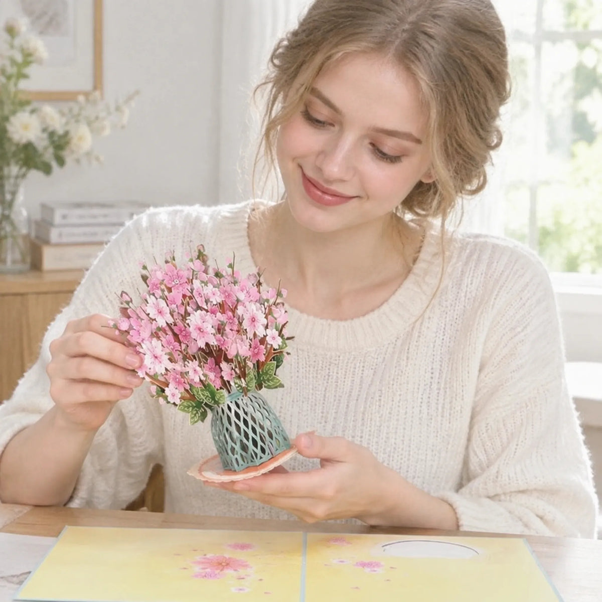 🏆50K+ SOLD! 🌼💌 Forever-Blooming 3D Flower Pop-Up Card– Personalized Love Message & Everlasting Bloom 🎁