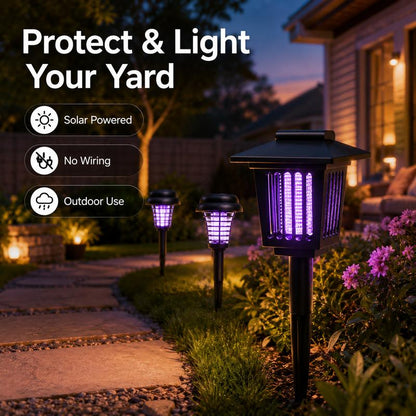 🔥Last Day 30% OFFEco-Friendly - 2-in-1 Flickering Flame - Solar Powered Mosquito  & Garden Stake Light