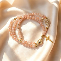 Sunstone Magnetic Rosary Bracelet