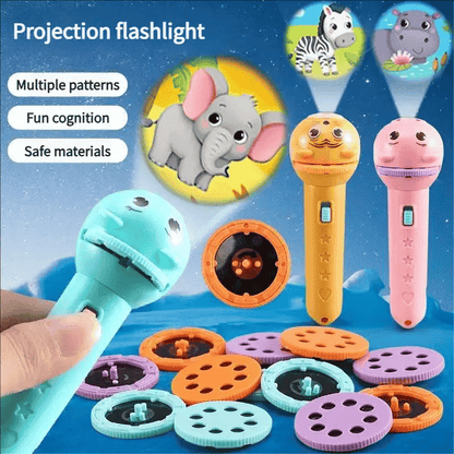 🔥🔥3 Slide Films Projection Torch Light Toy 🦖--24 random patterns