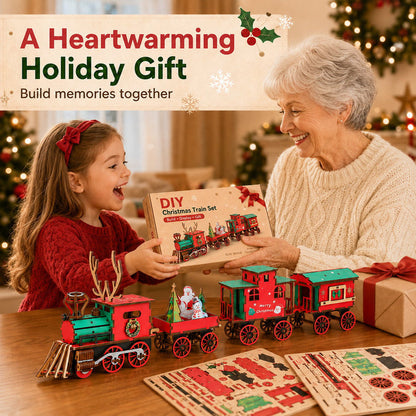 ⏰ FLASH SALE 53% OFF - 🎅DIY Wooden Christmas Train 3D Building Puzzle
