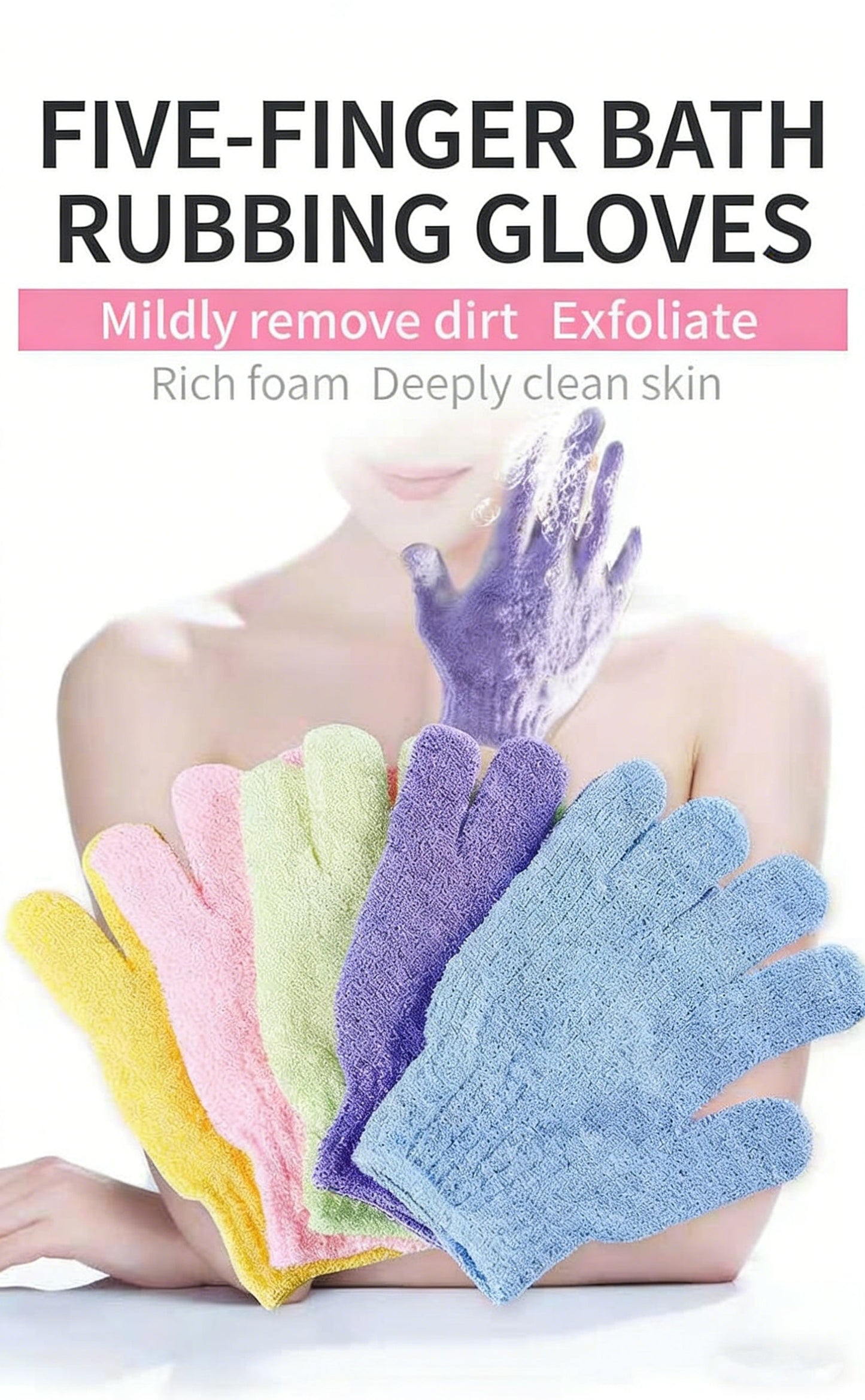 💥 Exfoliating Bath Scrub Towel — Silky Smooth Skin in Minutes