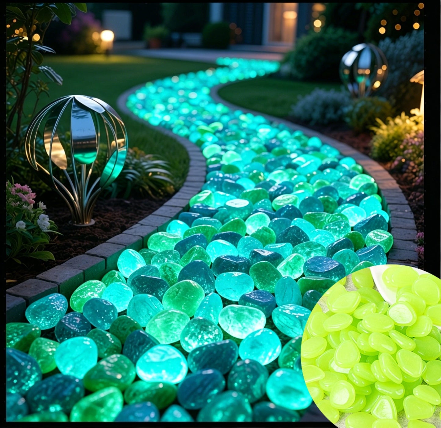 🏆Flash Sale⚡ 50K+ SOLD! Almost Gone-💥Glow In The Dark Rocks - Illuminate Your Outdoors with Enchanting Glow!