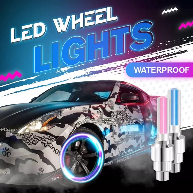 🚗 Universal Waterproof LED Wheel Lights for Car, Bike & Motorcycle