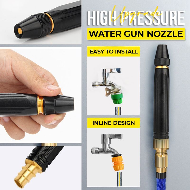 ?BIG OFFER - 49% OFF? ?? 10X High Pressure Car Wash Water Gun Nozzle | All Metal Multi-Mode Spray
