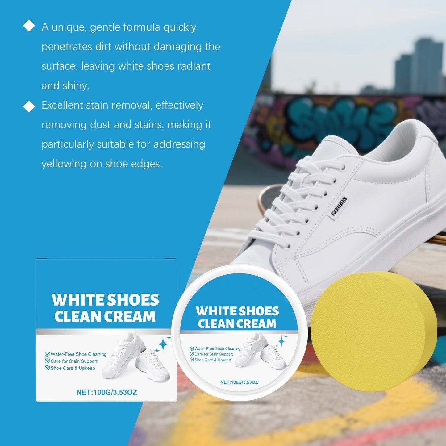 💥50% OFF Today Only — White Shoes Clean Cream | Waterless & Instant Results ✨