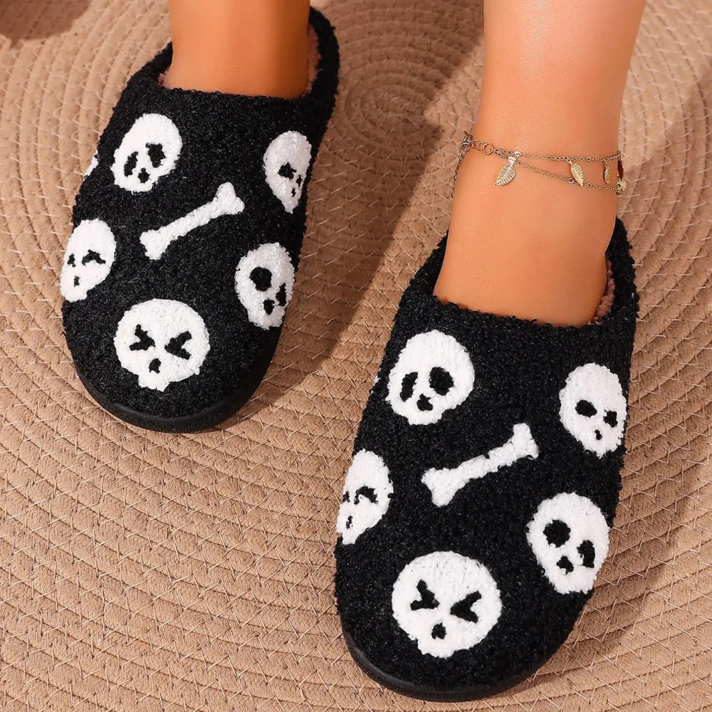 Halloween Pumpkin Slippers – Cozy Warm Indoor House Shoes