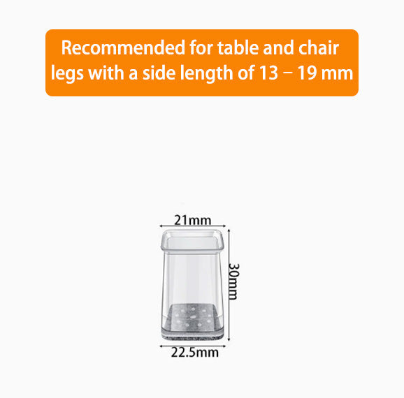 🛡️ 24Pcs Square Chair Leg Floor Protectors – Multi-Surface Protection