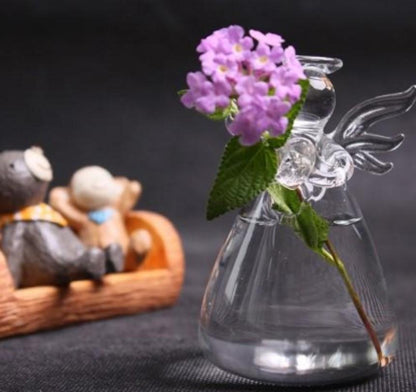 🕊️ Guardian Angel Flower Vase – Handmade Glass Keepsake | “I’m Always With You” Gift for Mother, Wife, or Friend 💐