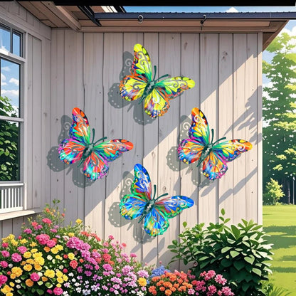 🔥55% OFF FOR TODAY ONLY! 🦋A complete set! 4Pcs Butterfly Metal Wall Decor🤩