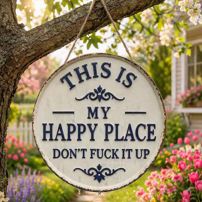 🏡✨ “This Is My Happy Place” Door Sign