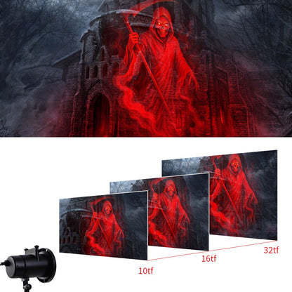 🎃🔥Halloween Skull Dynamic Light 10 Unique HD Projection Patterns