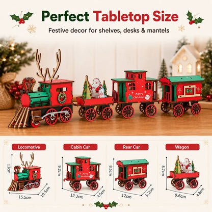 ⏰ FLASH SALE 53% OFF - 🎅DIY Wooden Christmas Train 3D Building Puzzle