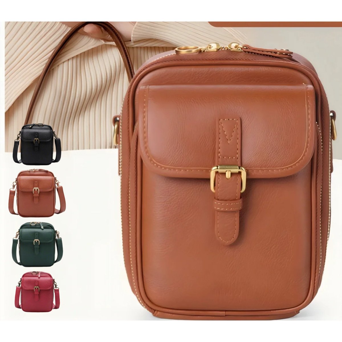 🔥👜 Mother’s Day Gift | Crossbody Leather Bag- Large Capacity