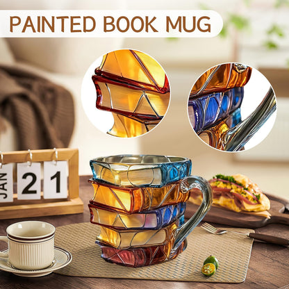 📚 Unique Glass Coffee Cup for Readers & Book Lovers🍵