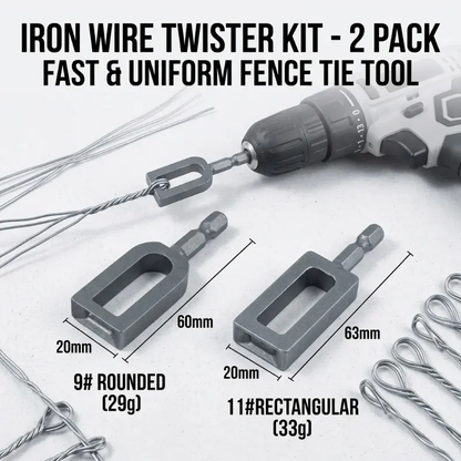 🔩 Heavy-Duty Wire Twister Tool for Drill ⚙️, High-Carbon Steel Rebar Tie Wire Twisting Bit, Fast Wire Tying Attachment for Construction 🏗️, Fencing 🚧, and Gardening 🌱