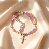 Rosa Mystica Magnetic Rosary Bracelet