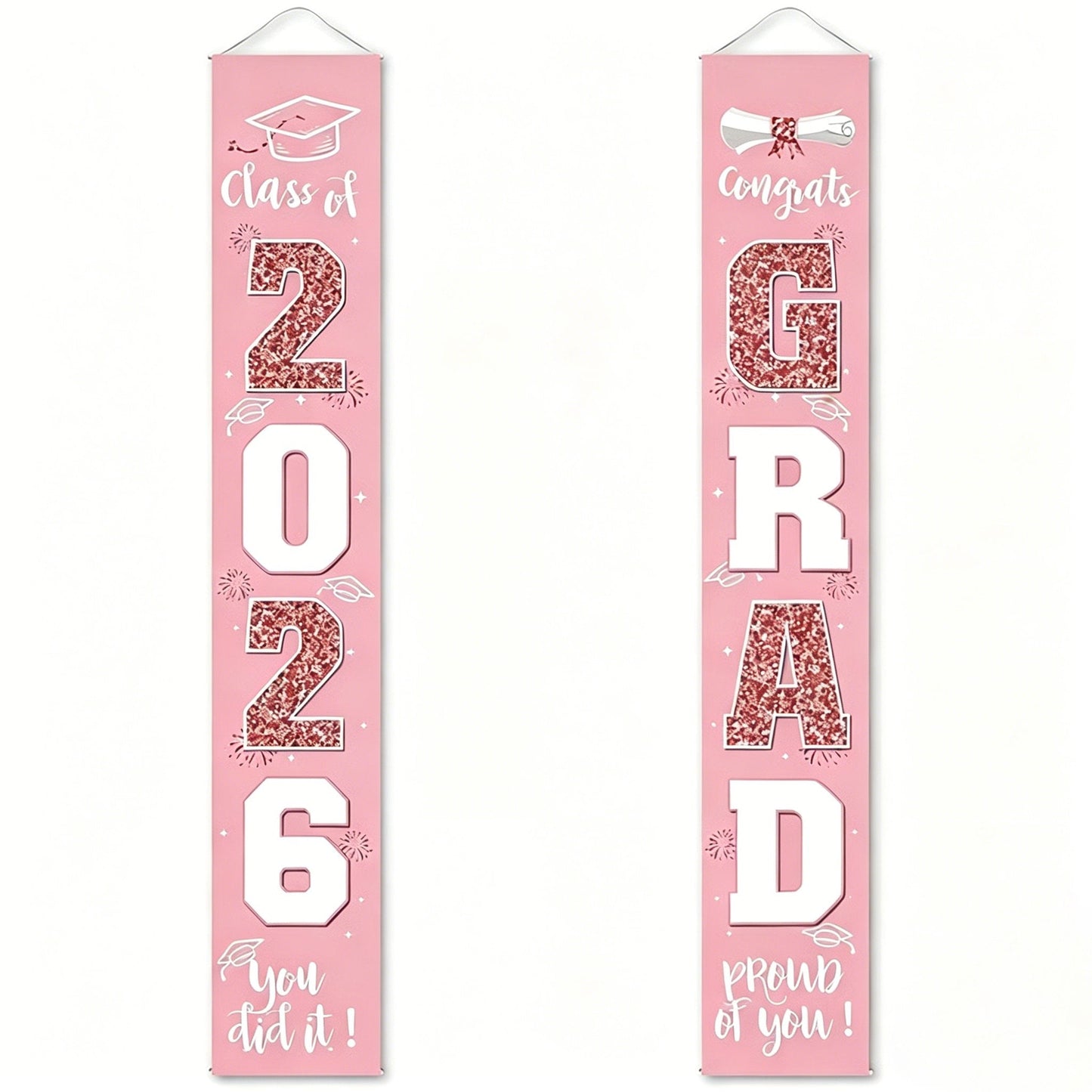 🎓Class of 2026 Graduation Banner | Congrats Grad Front Door Porch Decor for Graduation Party