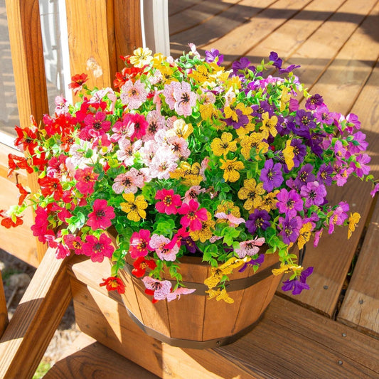 💐Buy More Save More! Artificial Violet Silk Flowers – 6 Colors, Perfect for Home & Wedding Decor
