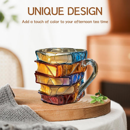 📚 Unique Glass Coffee Cup for Readers & Book Lovers🍵