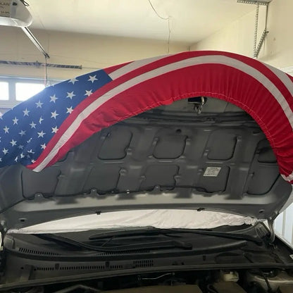 Show Your American Pride – American Flag Car Hood Cover Universal Size | 4th of July Ready🦅