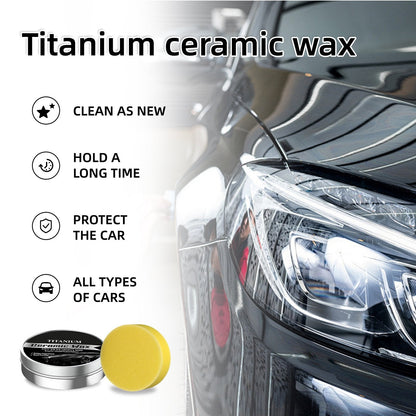 🚗Titanium Ceramic Wax Cream – 9H Hardness, Long-Lasting Shine & Protection ✨--Professional Car Detail Shop Grade | Hydrophobic & Easy to Use