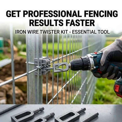 🔩 Heavy-Duty Wire Twister Tool for Drill ⚙️, High-Carbon Steel Rebar Tie Wire Twisting Bit, Fast Wire Tying Attachment for Construction 🏗️, Fencing 🚧, and Gardening 🌱