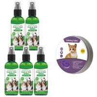 💝🔥5PCS Spray+Pet Mosquito Repellent-Calming Collar((For Cats)🐱