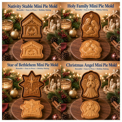 ✝️ Faith & Nativity Christmas Mini Pie Mold Collection
